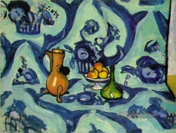 Stillleben mit blauer Tischdecke abstrakter Fauvismus Henri Matisse Ölgemälde
